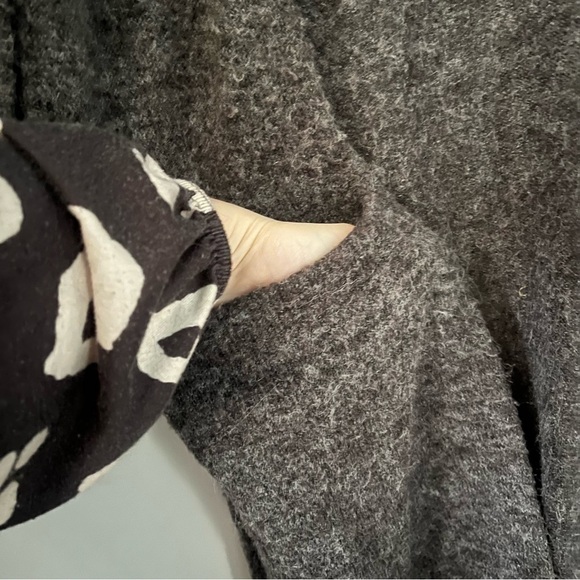 Anthropologie Charcoal Gray Open Front Cardigan Size XS Pockets Wool Blend - Picture 7 of 7
